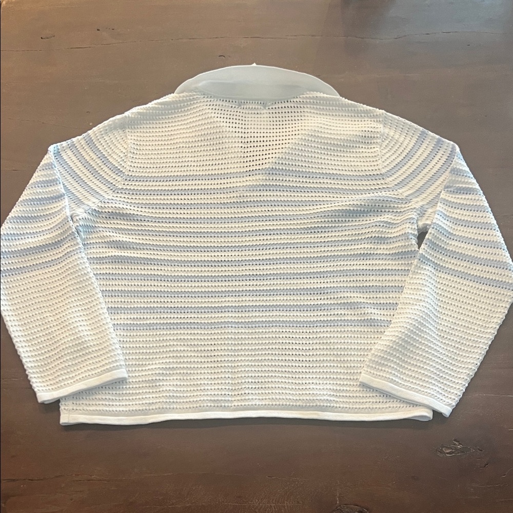 Calvin Klein Jeans Light Blue and White Spring Sweater - Sz Large - Picture 5 of 6